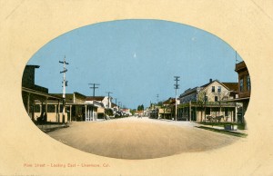 Main Street, Looking East, Livermore, California, mailed 1913                                                  